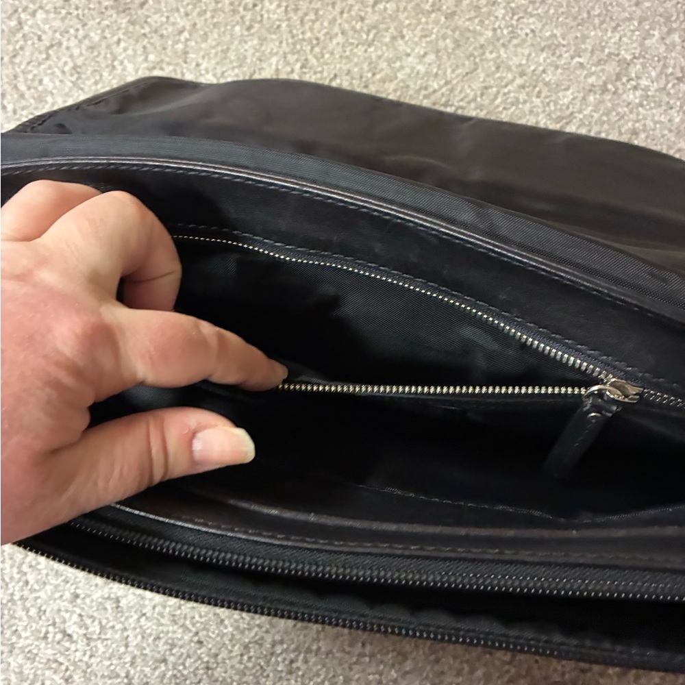 Coach Black Leather Messenger Bag - Picture 11 of 12